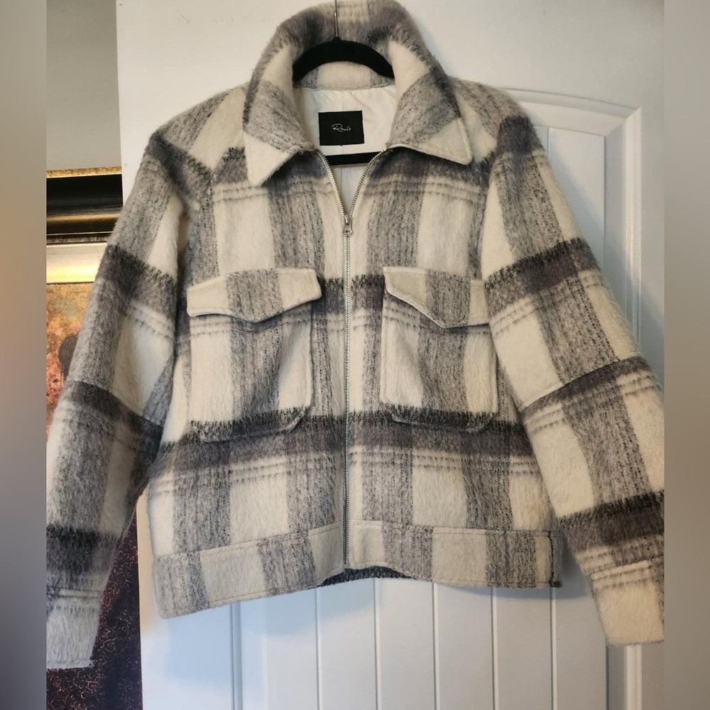 Rails Plaid Jacket in Black and Cream